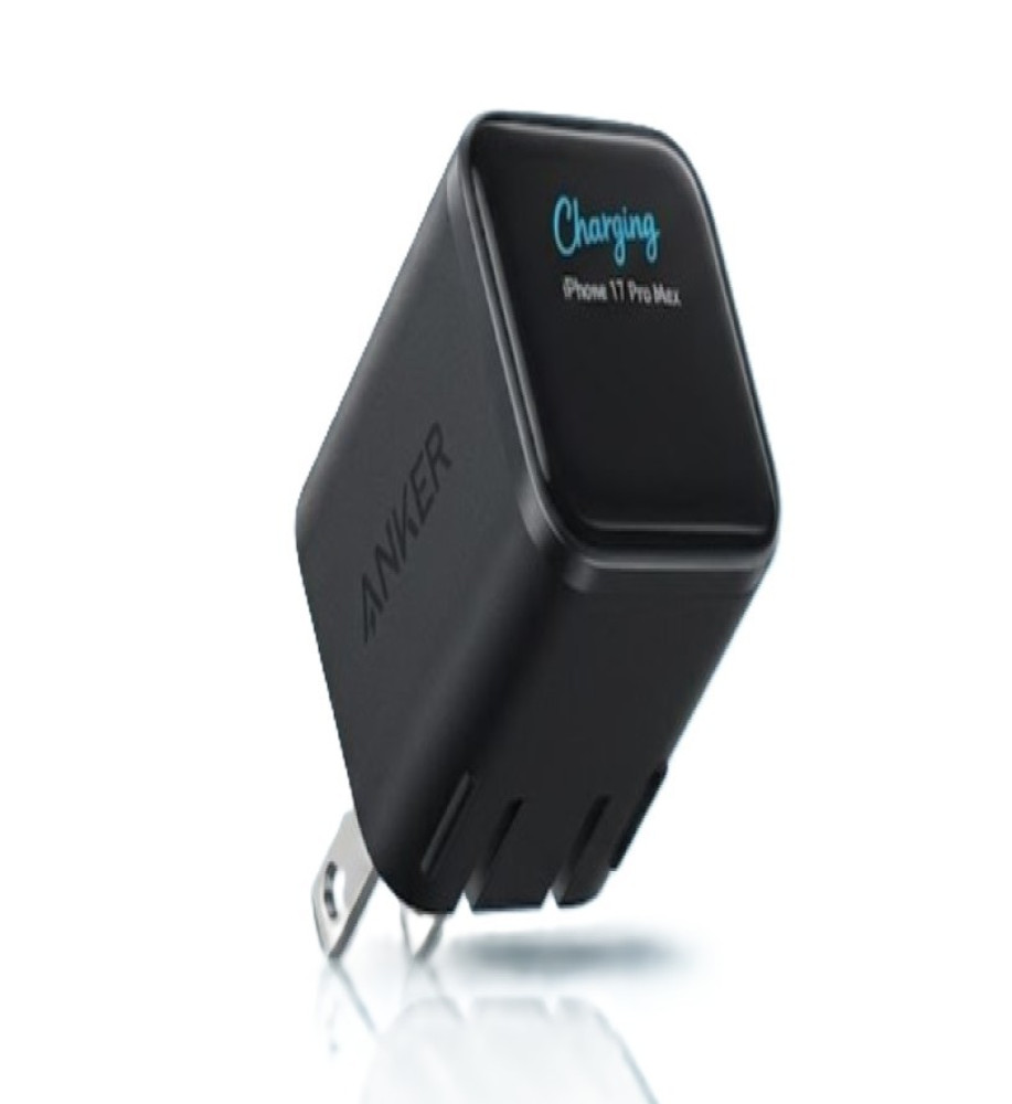  Anker Nano (Ai) Wall Charger 45W with Smart Digital Display, Type-C Port, and Foldable Plug 