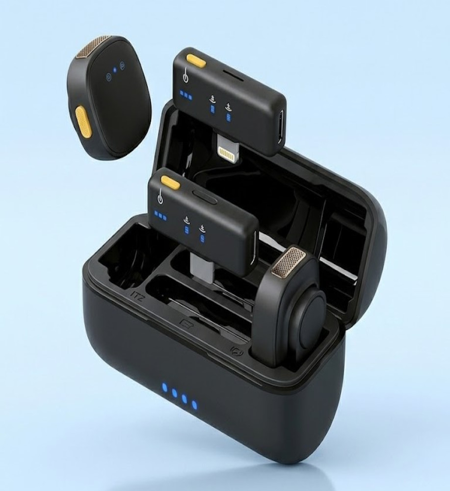  Smart D07 Wireless Magnetic Button Microphone with Noise Reduction and Remote Photo Capture 