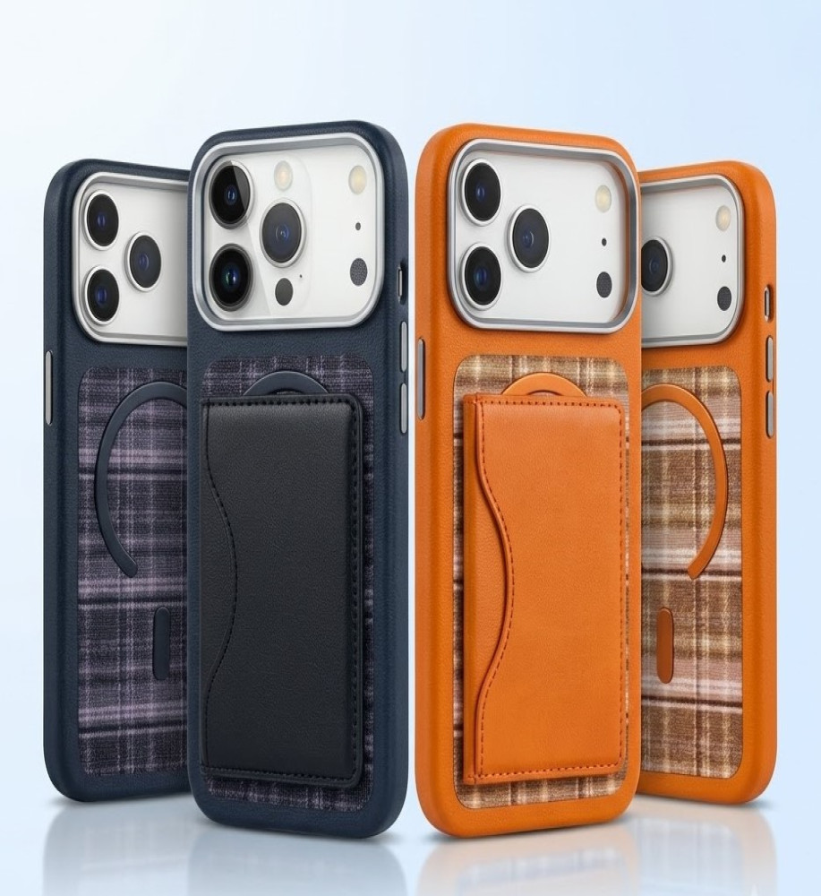  *2-in-1 Leather Protective Set with Card Wallet & Wireless Charging Support for iPhone 17 Pro Max* 