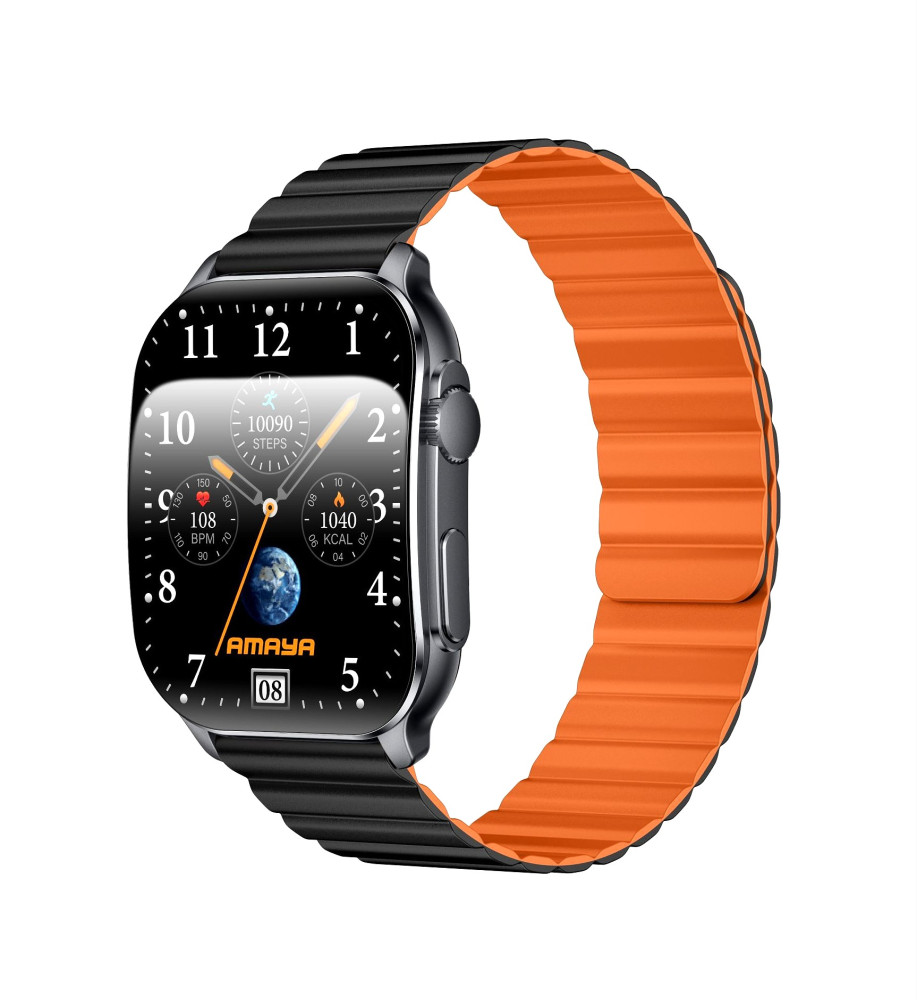  ساعة ذكية أمايا AMAYA Watch Lite ASW-07 بشاشة AMOLED مقاس 2.01 بوصة - مع سوارين ومقاومة للماء IP68 