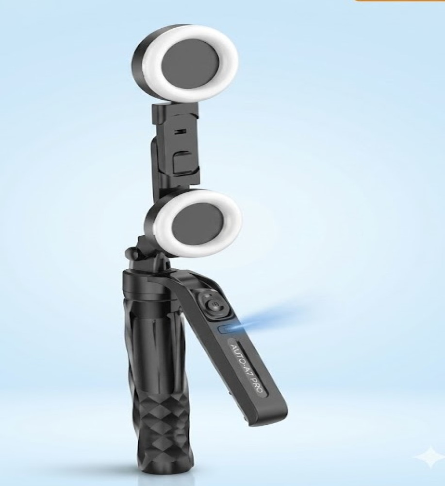  → Smart AI Selfie Stick & Tripod 1.8m Tall with Dual LED Lights and Remote from BLOWAMA (Model: Auto - A7 Pro) 