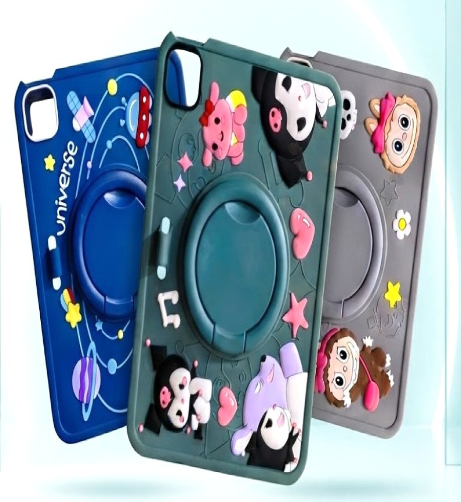  iPad A16 11-Inch Shockproof Silicone Case Compatible with iPad 10th Gen 10.9-Inch with 360° Rotating Grip Ring, Stand & Color Designs 