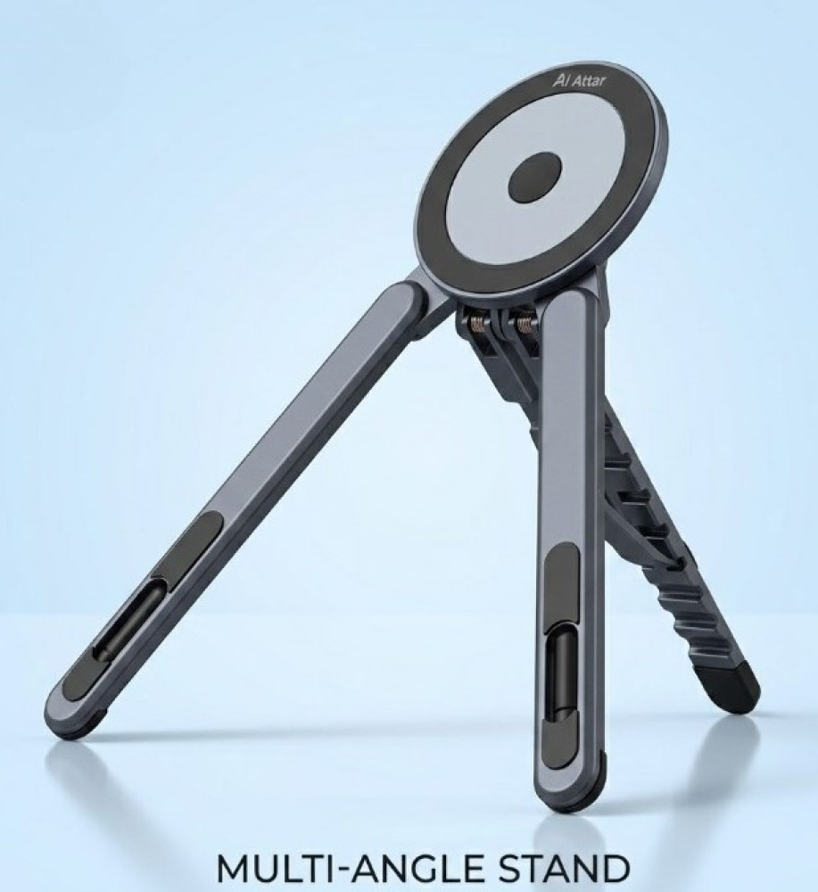  *3-in-1 Foldable Magnetic Desktop Stand for Mobile, Tablet, and Laptop (Model: P3 Travel Portable Stand)* 