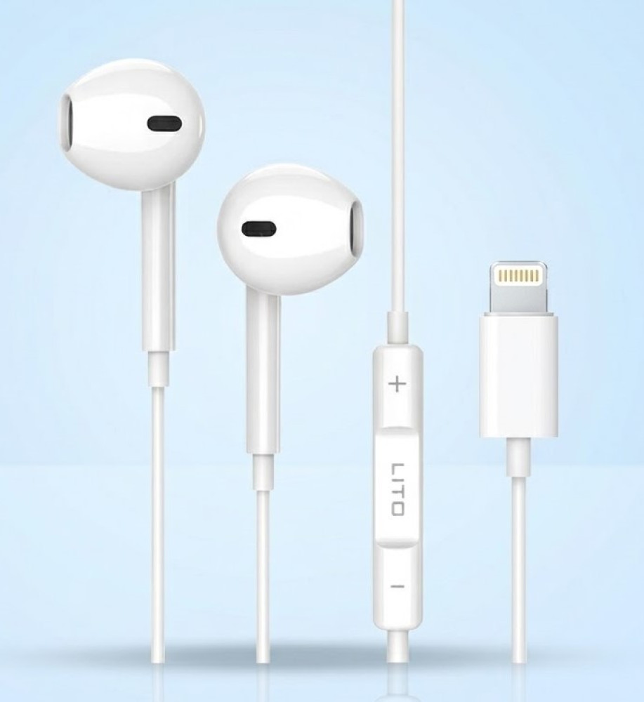  LITO LF01L Lightning Wired Earphones with Stereo Sound & Enhanced Bass 