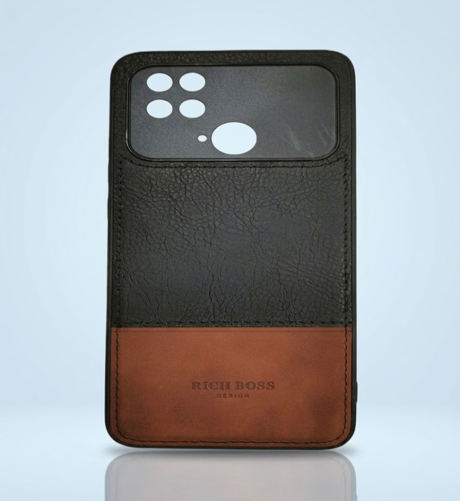  Rich Boss Leather Protective Case for Xiaomi Redmi 10C 