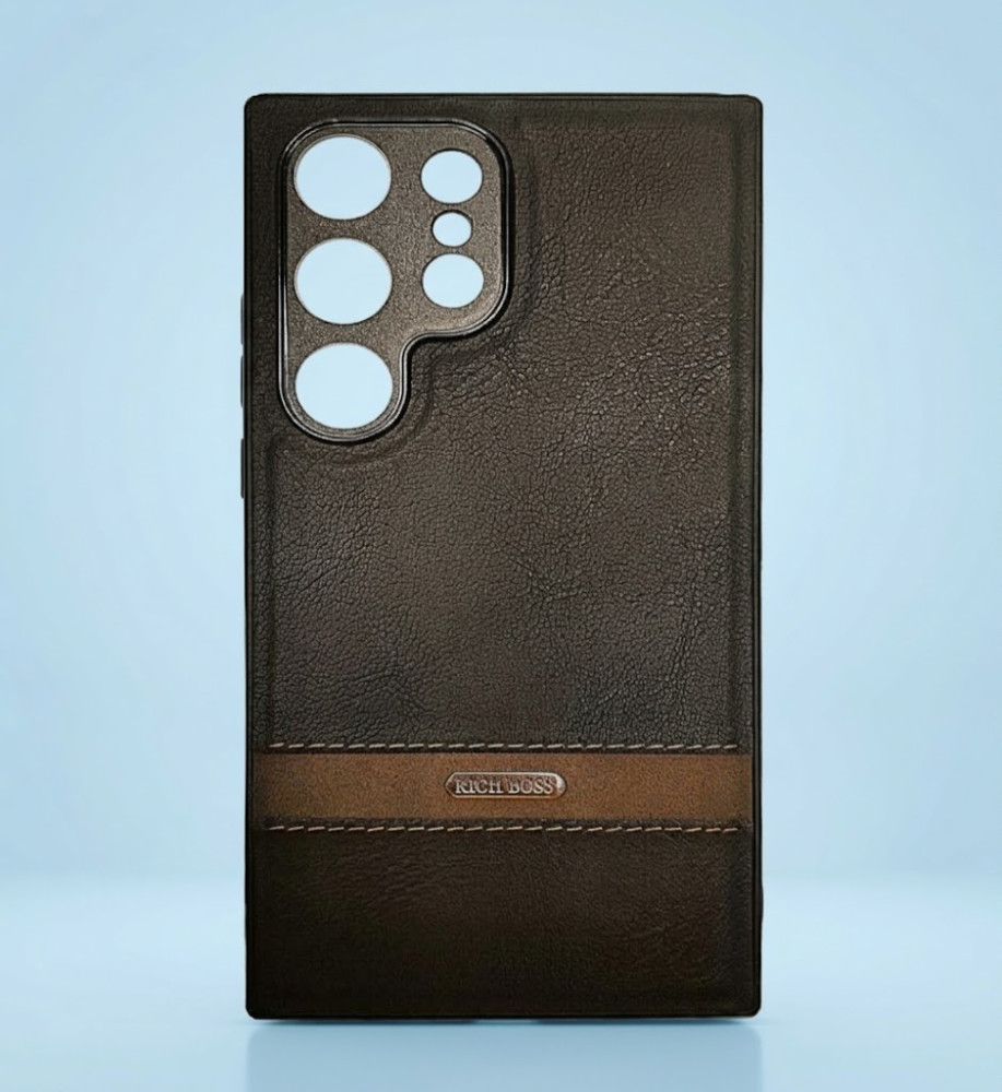  Rich Boss Leather Protective Case for Samsung S23 Ultra 