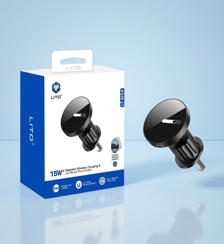  Lito LTW04 portable magnetic car mobile charger holder 