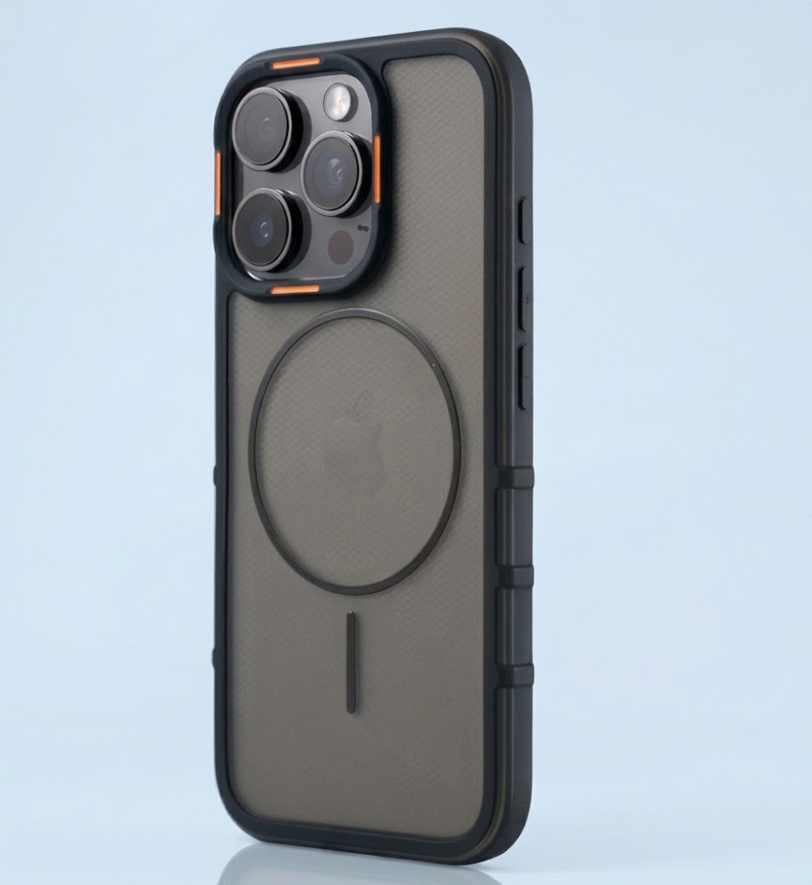  A strong and elegant protective case with magnetic charging, shock-resistant, anti-fingerprint, with elegant transparency and a prominent frame in a chic color to protect the camera and screen, compatible with iPhone 15 Pro Max. 