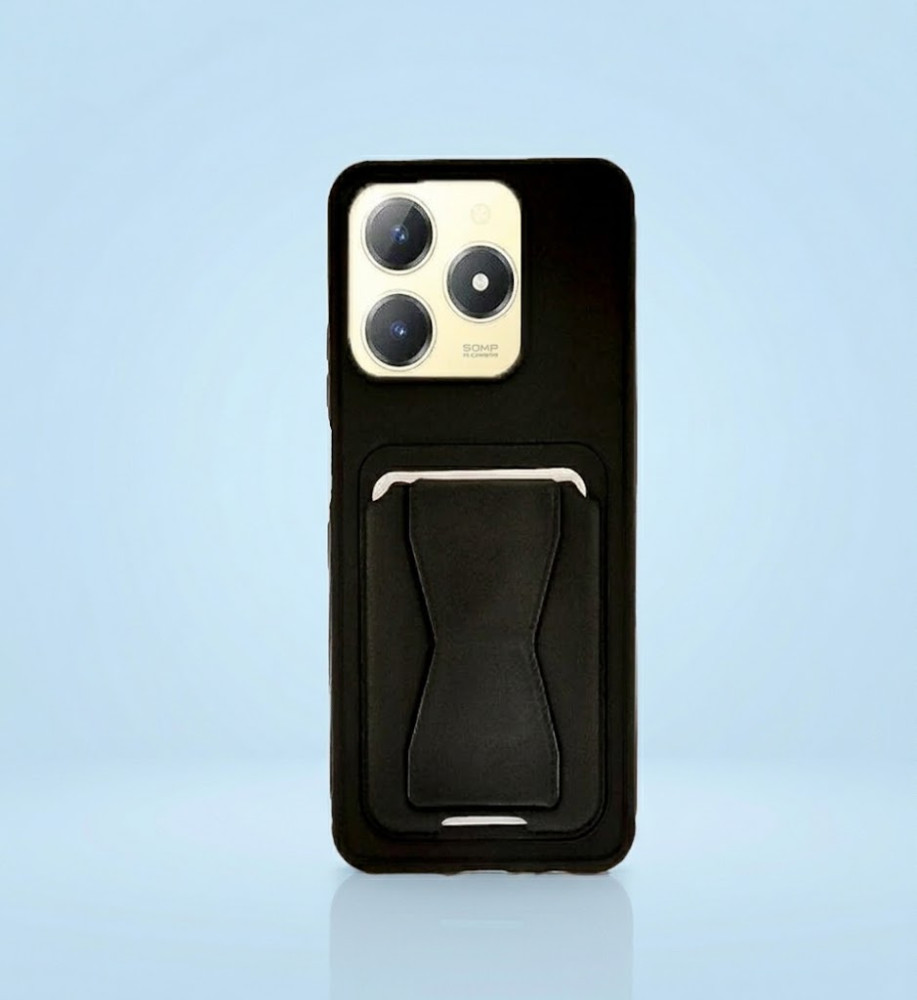  Practical and stylish case: leather-like polyethylene material, raised protective edges, built-in card wallet and hidden kickstand compatible with REALME NARZO 60. 