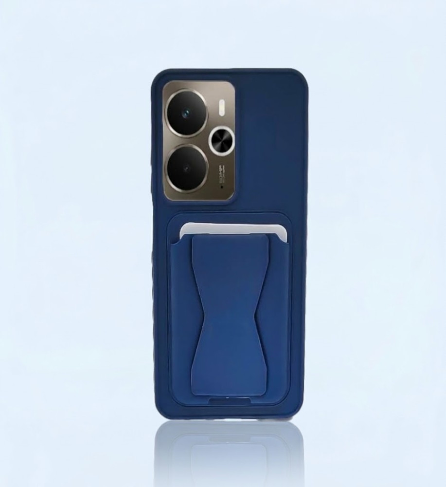  Practical and stylish case: leather-like polyethylene material, raised protective edges, built-in card wallet and hidden kickstand compatible with REALME 14T. 