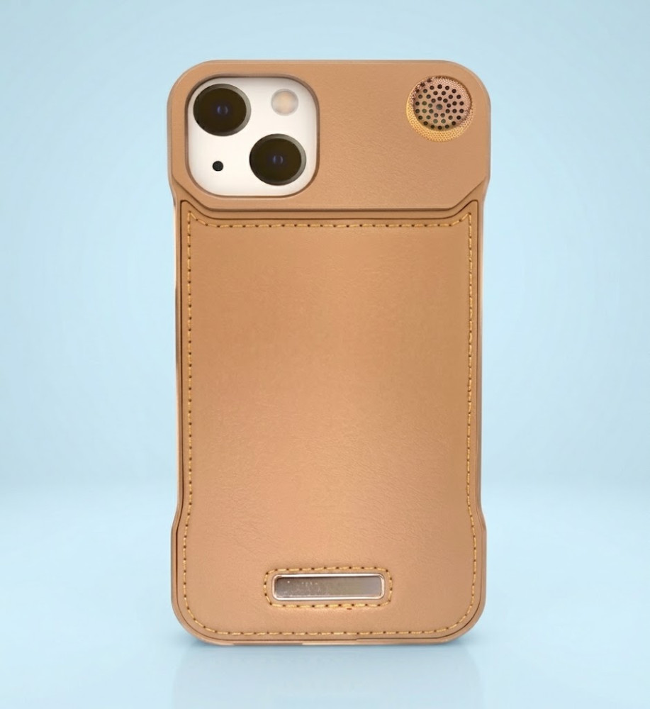  iPhone 15 Leather Texture Frameless Lightweight Case with Wireless Charging Support 
