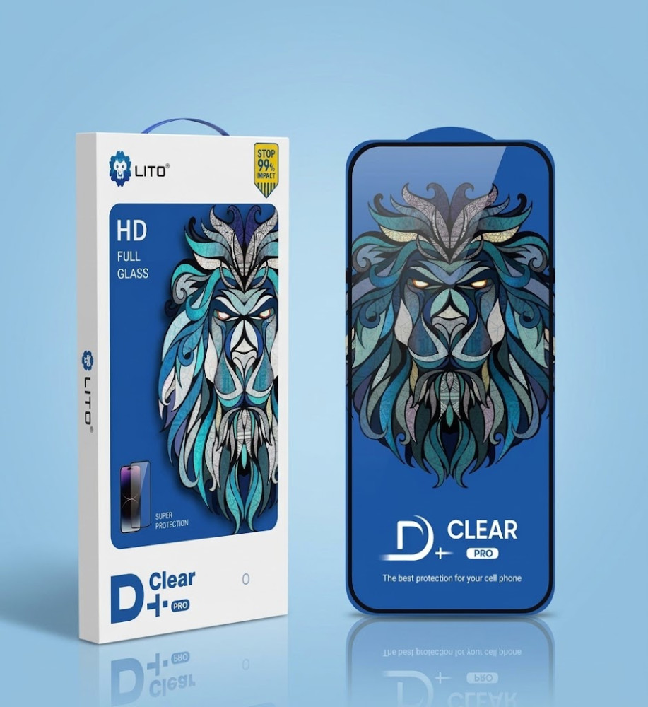  LITO D+ Pro Full Glue Tempered Glass Screen Protector for iPhone 16 Pro 