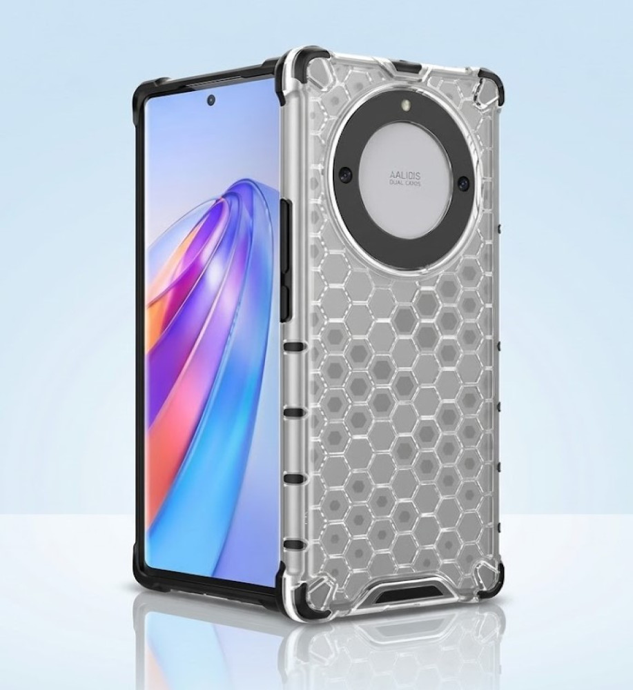  Honor X9A Clear Honeycomb Shockproof Case with Raised Camera & Screen Protection 