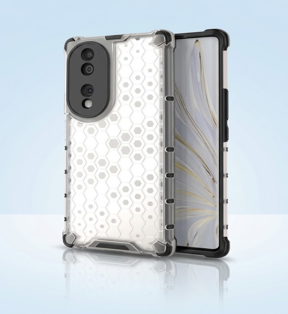  Honor Y70 Clear Honeycomb Shockproof Case with Raised Camera & Screen Protection 
