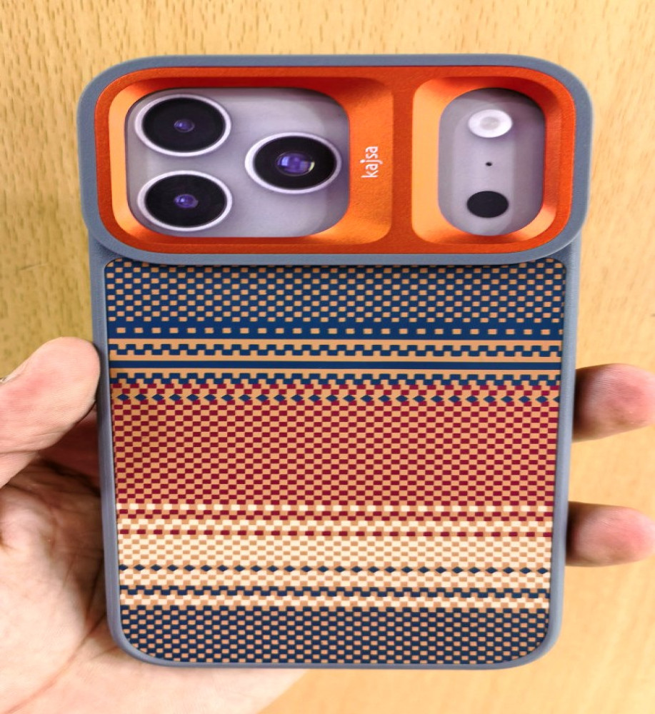  Kajsa iPhone 18 Pro Max case: a chic, MagSafe-compatible design featuring a raised metal frame to protect the device and camera. 