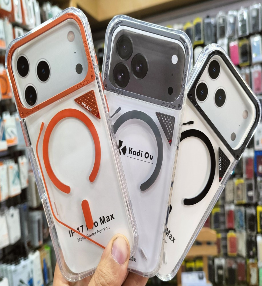  Transparent, shock-resistant, and anti-slip MagSafe-compatible case for iPhone 18 Pro Max, featuring a geometric heat-dissipating design. 