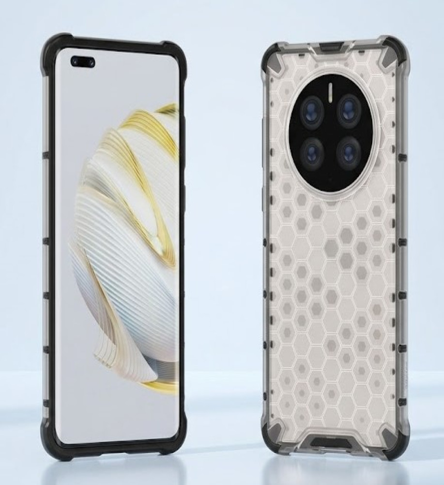  Huawei Mate 40 Pro Clear Honeycomb Shockproof Case with Raised Camera & Screen Protection 