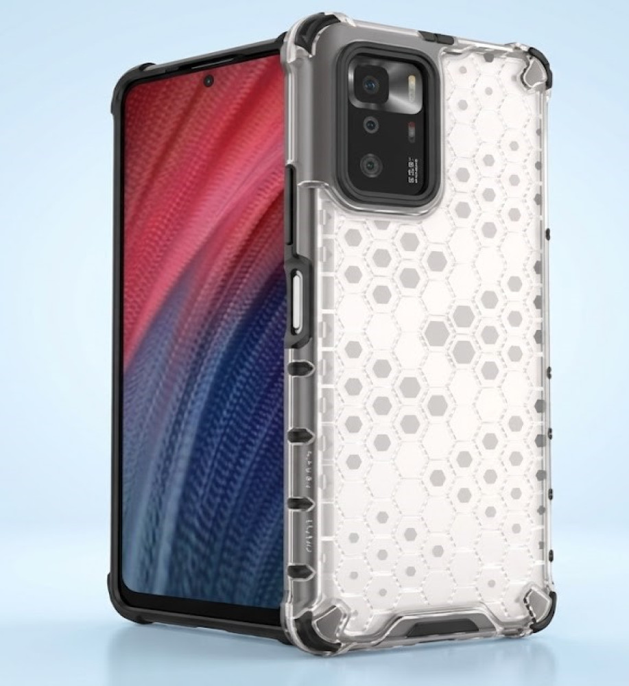  Xiaomi POCO X3 GT Clear Honeycomb Shockproof Case with Raised Camera & Screen Protection 