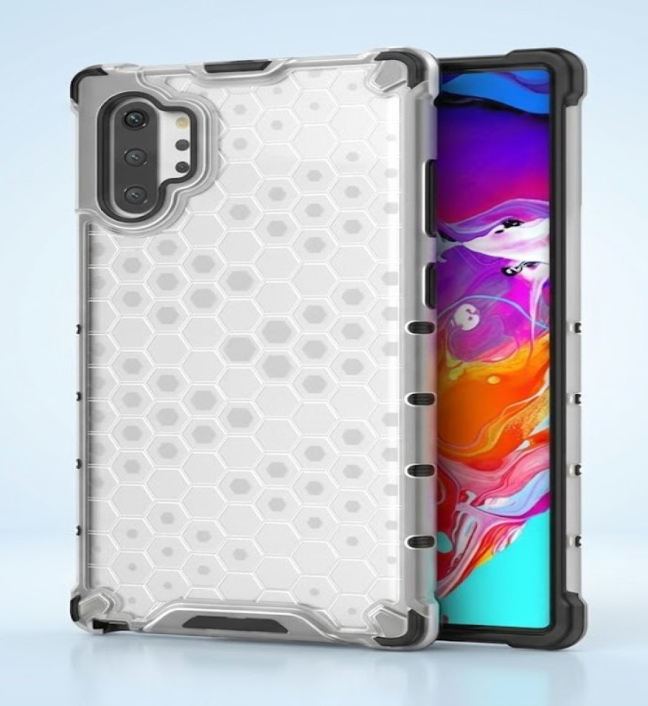  Samsung Note 10 Clear Honeycomb Shockproof Case with Raised Camera & Screen Protection 