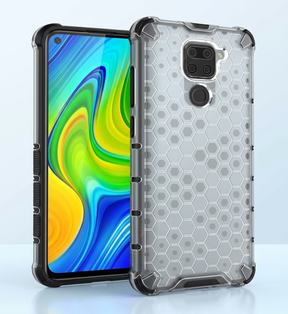  Honeycomb Transparent Armor Shockproof Case For Redmi Note 9 
