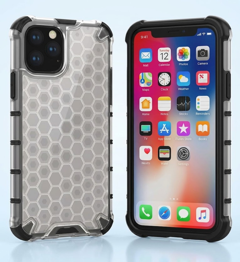  Honeycomb Transparent Armor Shockproof Case For iPhone 12 Pro 