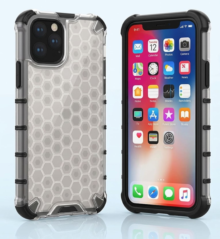  Honeycomb Transparent Armor Shockproof Case For iPhone 11 Pro Max 