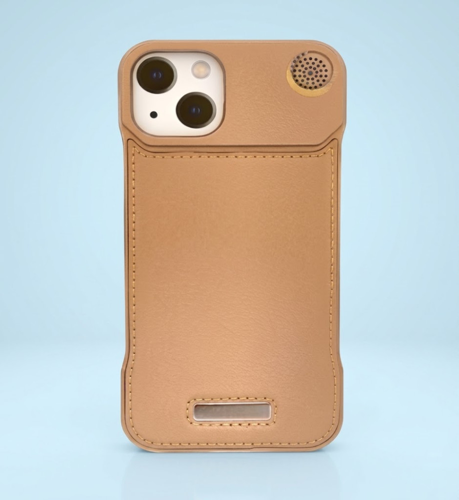  iPhone 14 Leather Texture Frameless Lightweight Case with Wireless Charging Support 
