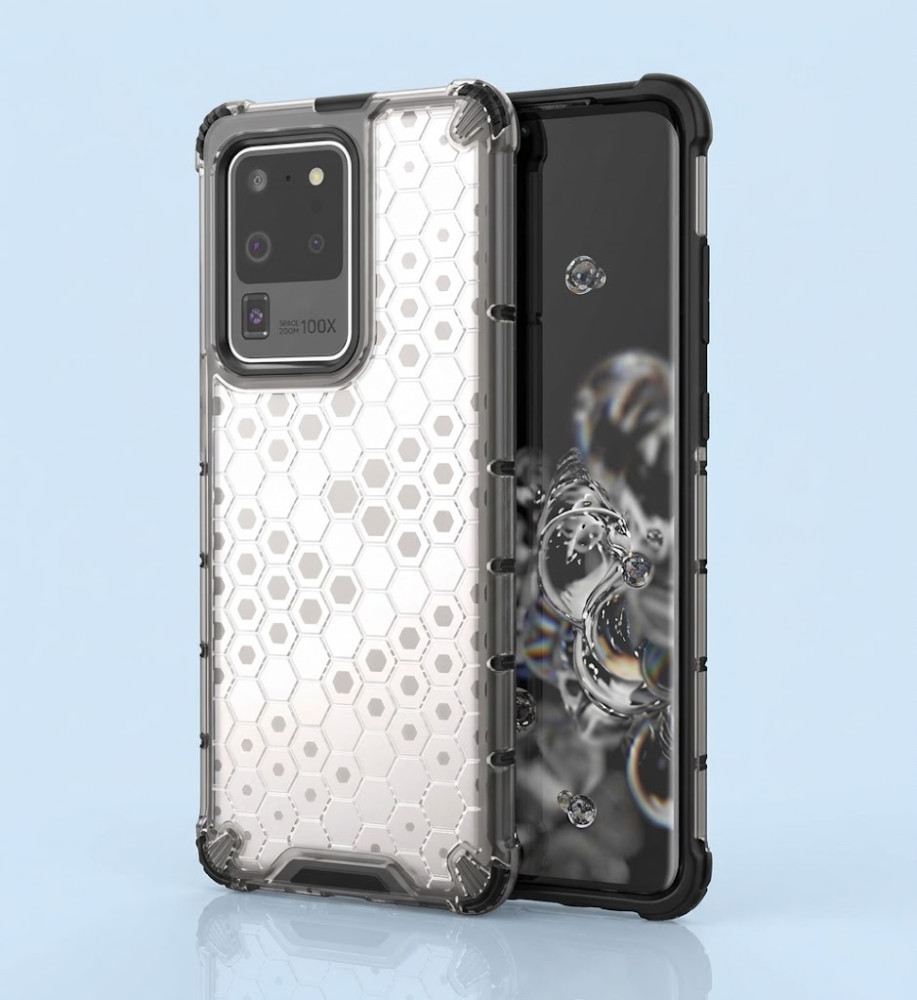  Honeycomb Transparent Armor Shockproof Case For Samsung S20 Ultra 