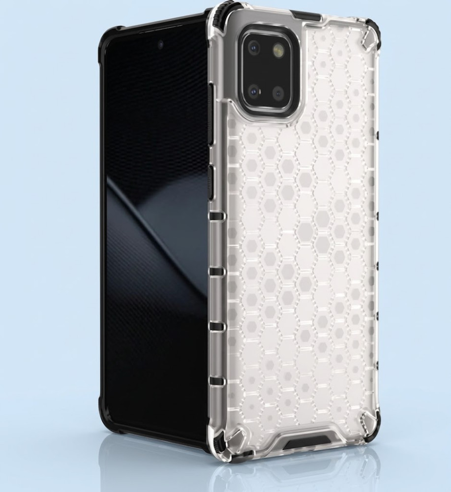  Samsung Note 10 Lite Clear Honeycomb Shockproof Case with Raised Camera & Screen Protection 