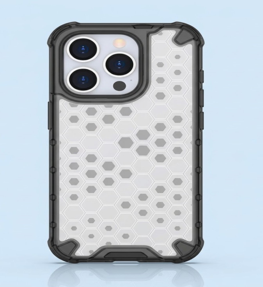  Honeycomb Transparent Armor Shockproof Case For iPhone 14 Pro 