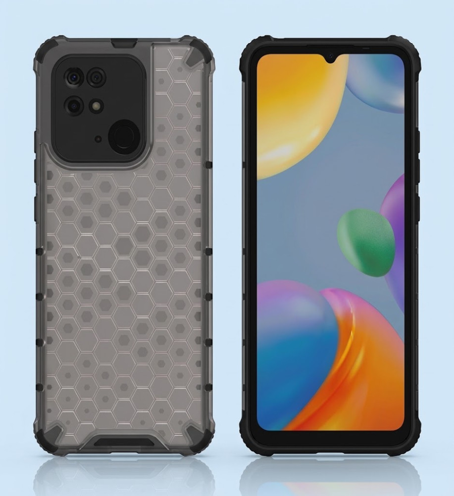  Honeycomb Transparent Armor Shockproof Case For Xiaomi Redmi 10C 
