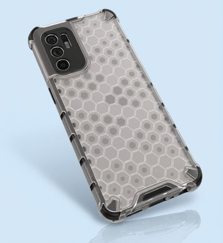  Honeycomb Transparent Armor Shockproof Case For OPPO A16 