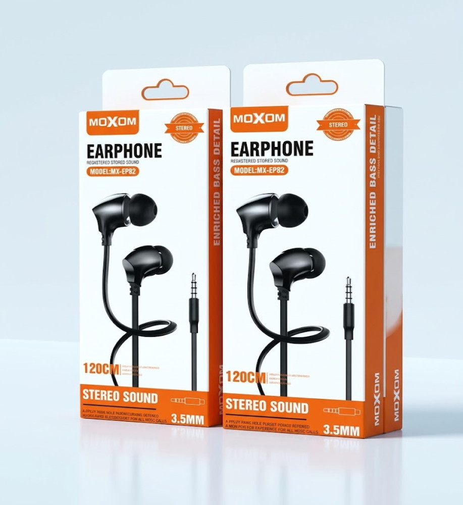  MOXOM MX-EP82 Stereo Sound 3.5MM Earphone\ HandFree 