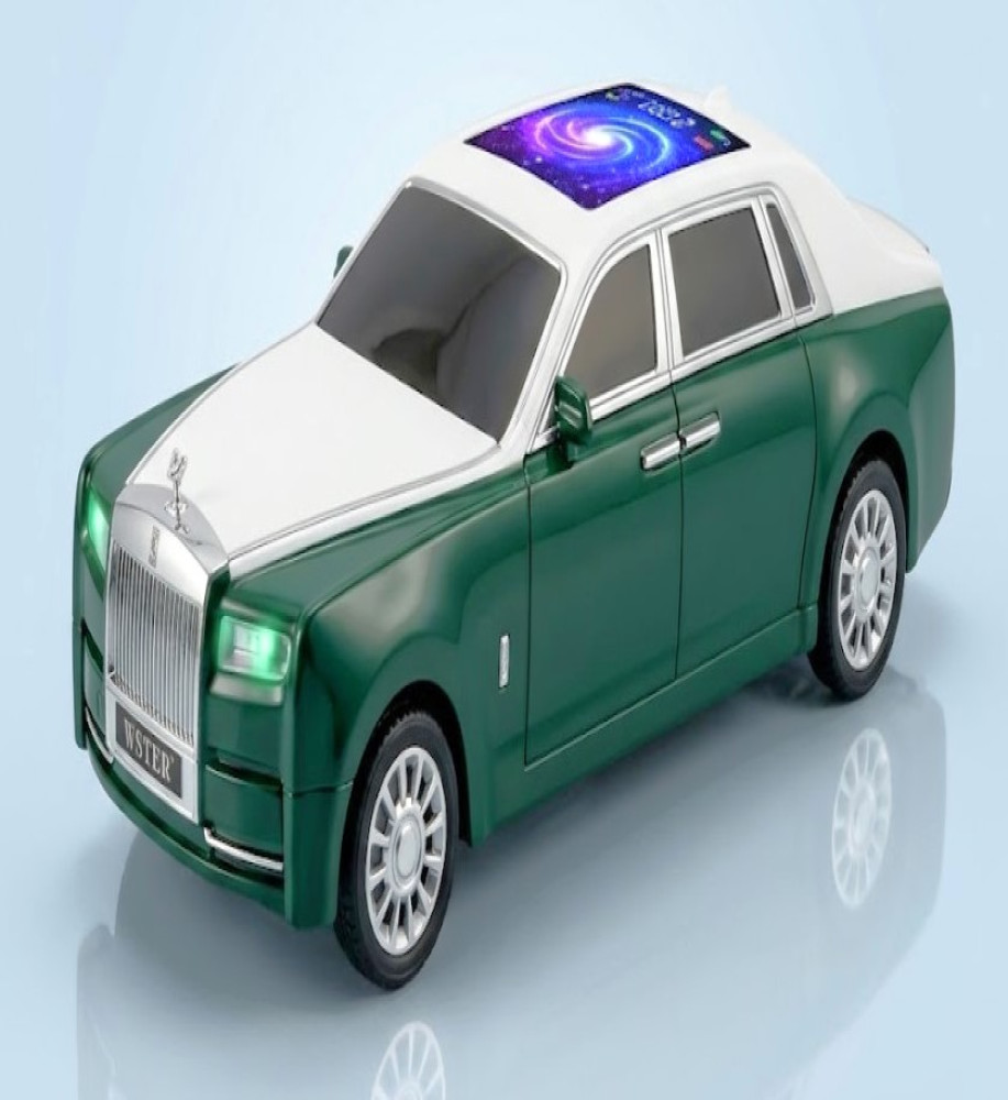  *WSTER Wireless Bluetooth Speaker in the Shape of a Luxury Rolls-Royce Car with Large Colorful LED Screen, 15W Power, FM Radio and Selfie Photography (Model WS-610)* 